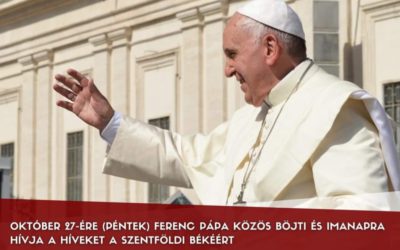Ferenc pápa október 27-re böjti és imanapot hirdetett a békéért